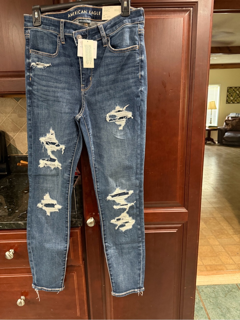 American Eagle Outfitters Women's Ripped High Rise Jeggings